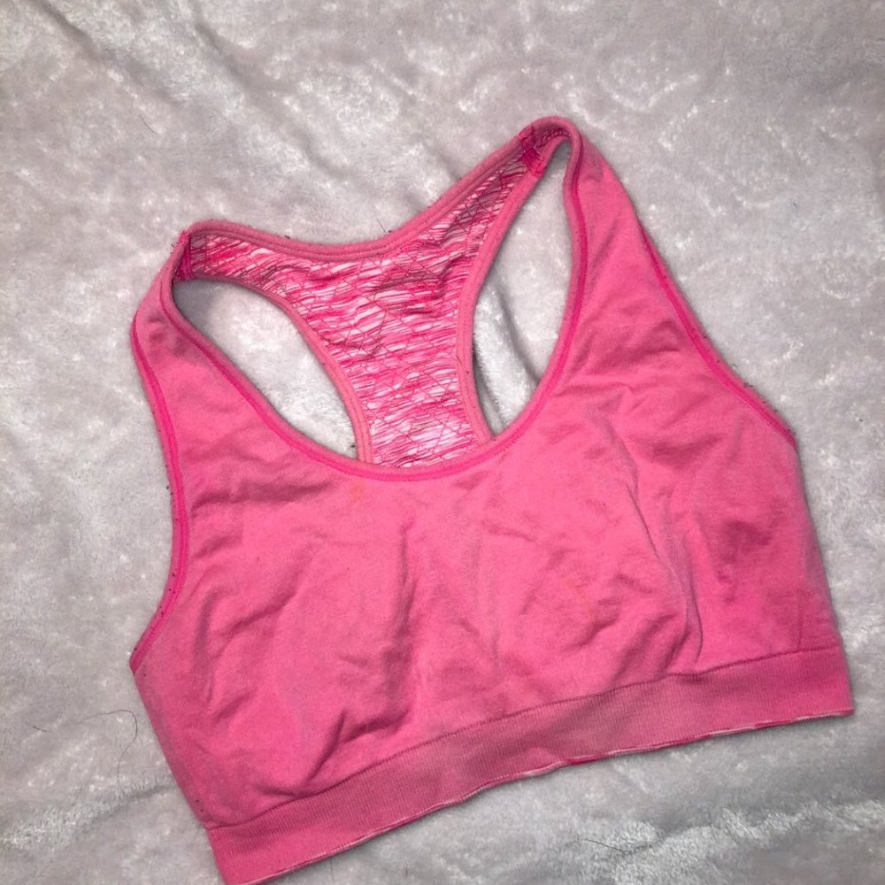Neon Pink Reversible Racerback Sports Bra - Picture 2 of 2